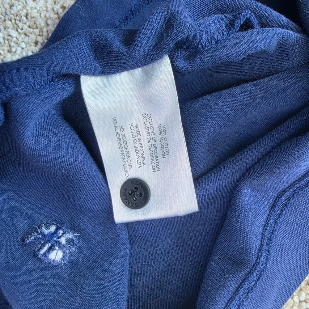Banana Republic Polo Shirt Mens XXL Navy Blue Short Sleeve Cotton Jersey Adult